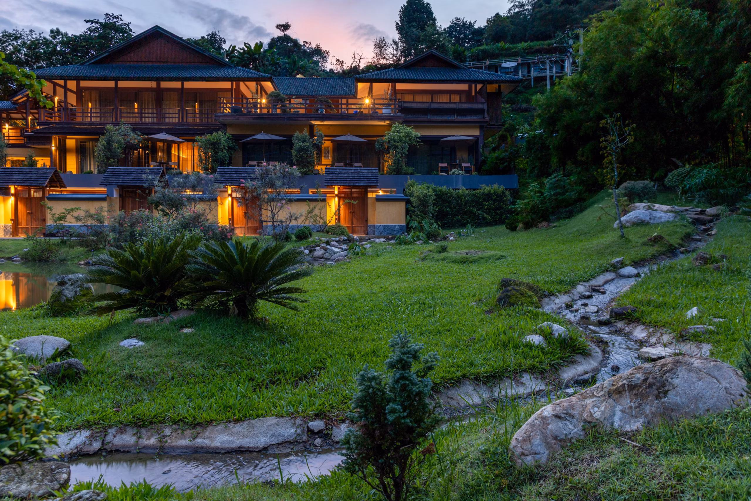 Eternal Flame Mansions across Golden Lotus Fields